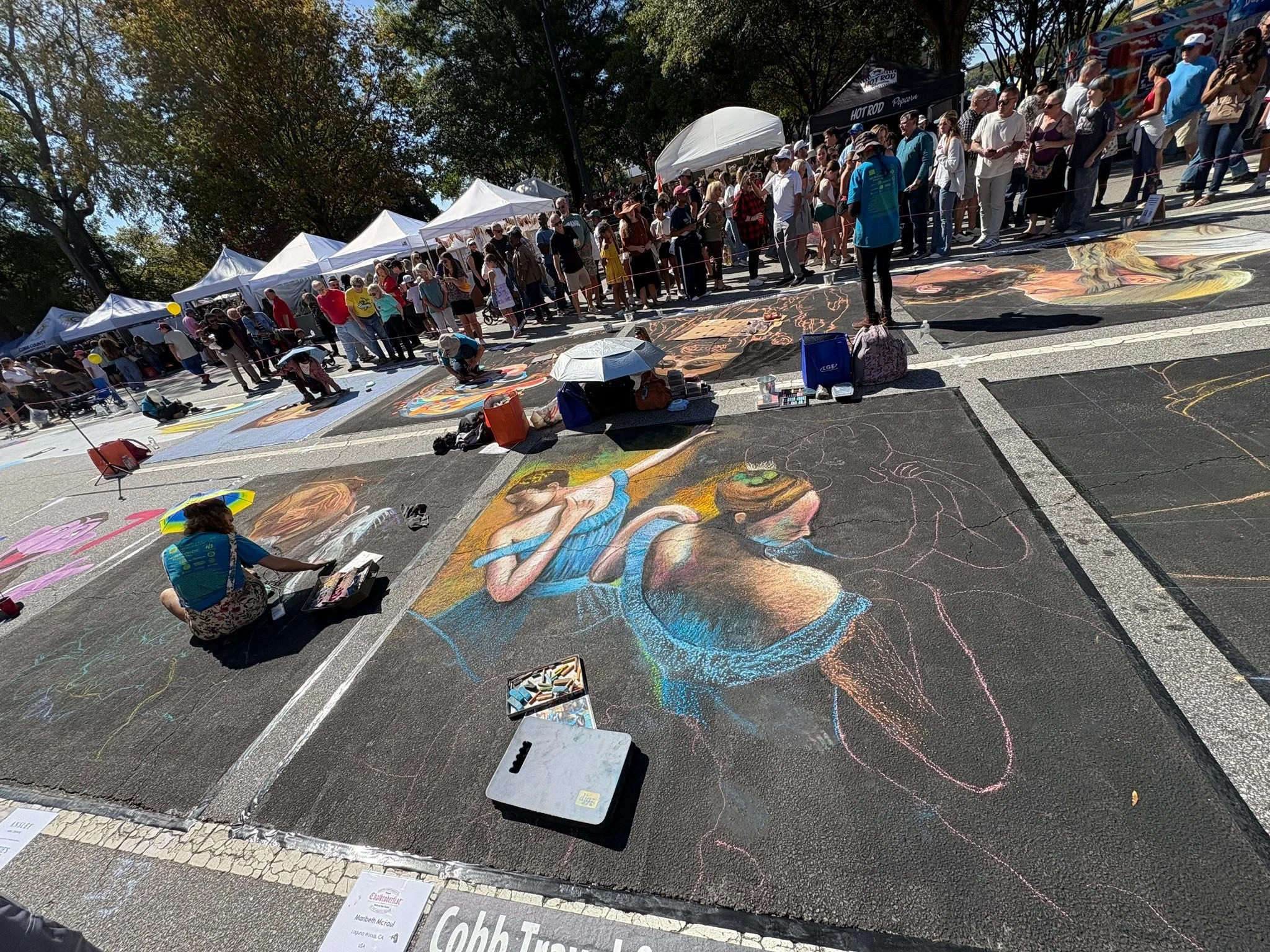 Amazing chalk creations are forming at Chalktoberfest today.  Beautiful day to be outside! #Chalktoberfest