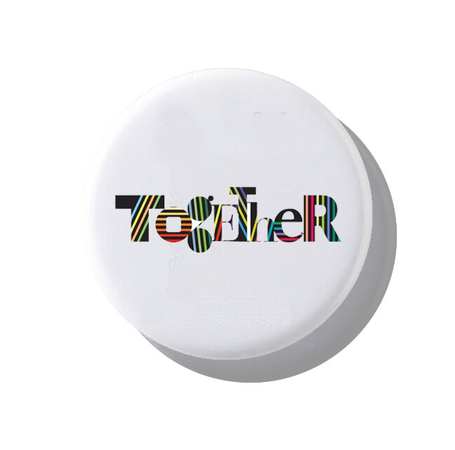 Large 2.25 inch Together Button 2-Pack