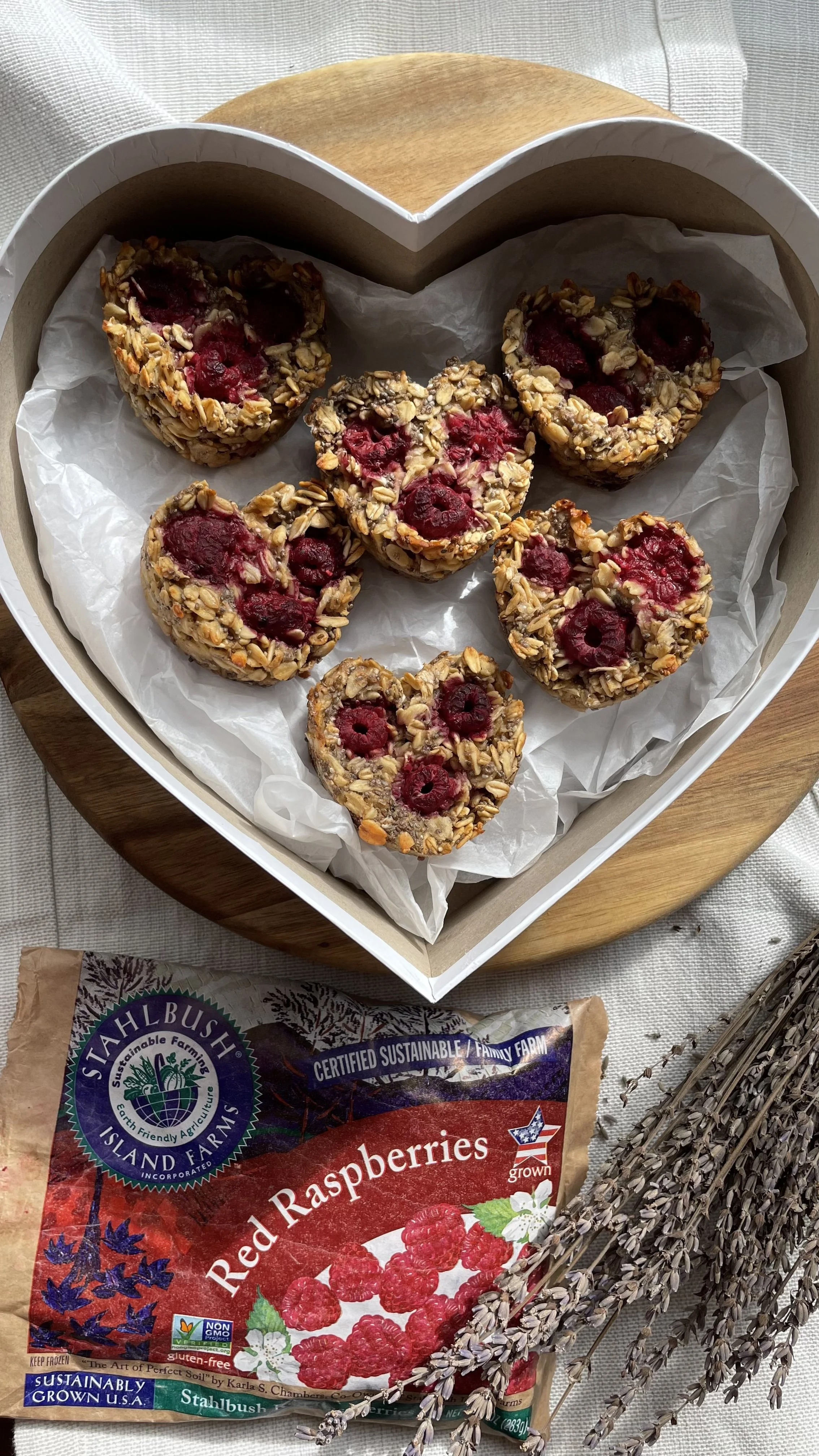 Raspberry lemon oatmeal muffins