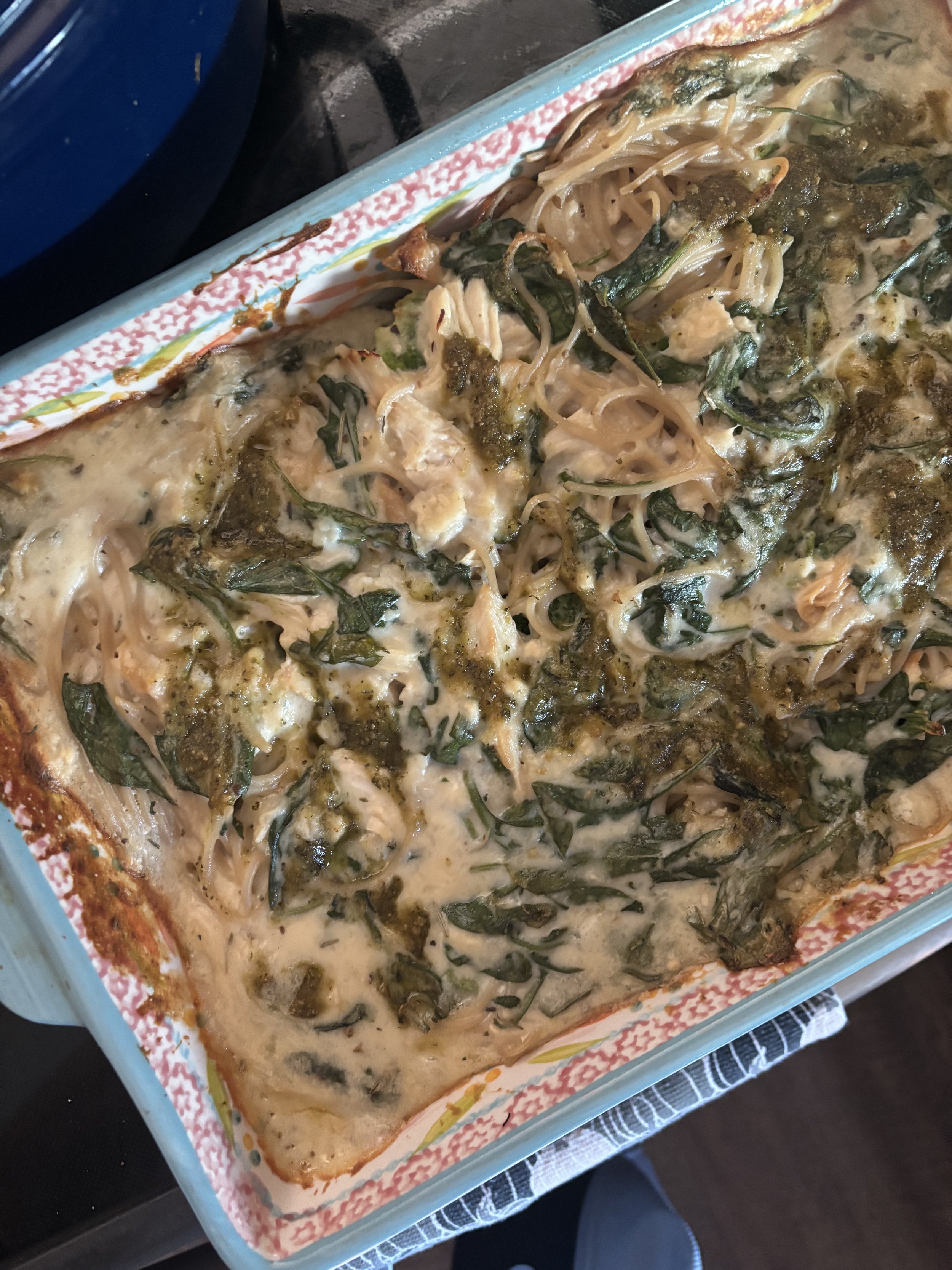 Cheesy Chicken No Boil Pasta Bake