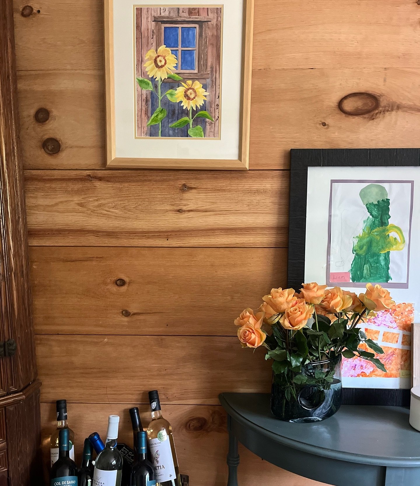 Shiplap. Shiplap. Shiplap. EVERYWHERE.

This wall is covered in wallpaper from the 70&rsquo;s. Sooooo we decided to shiplap it &amp; I LOVE IT. I would have shiplap in every room if my husband was on bored.

I love the look of the natural wood 😍 but