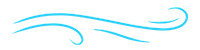Stylized blue decorative wave design.