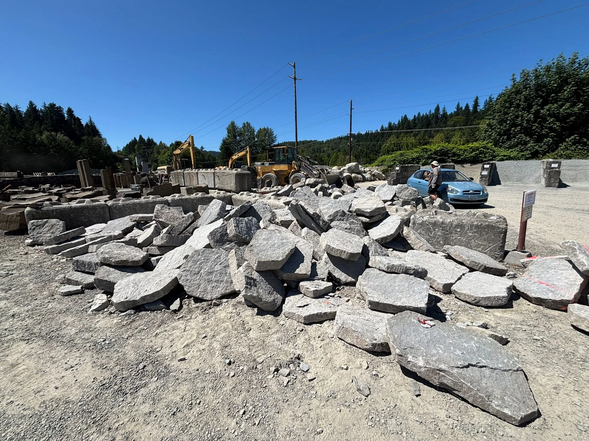 We hand-pick our stones from the yard.