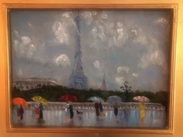 Rainy Day in Paris. 8" x 10" oil. $450.00