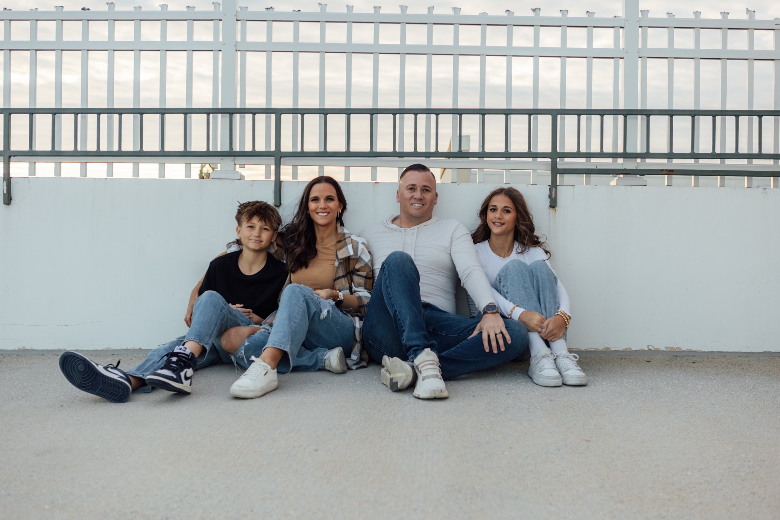 Fall Family Photo Parking Deck