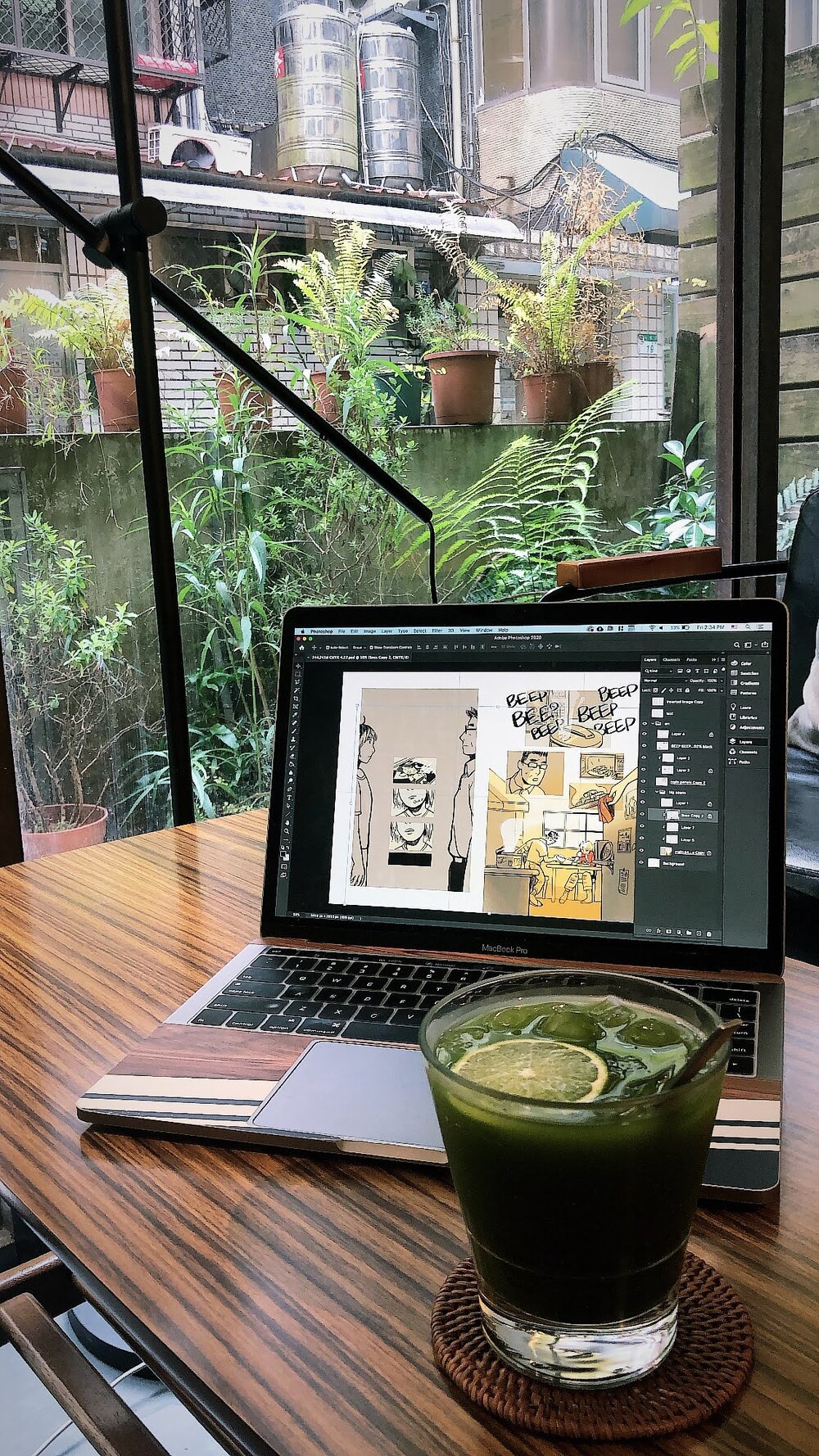 Laura's workspace in Taiwan