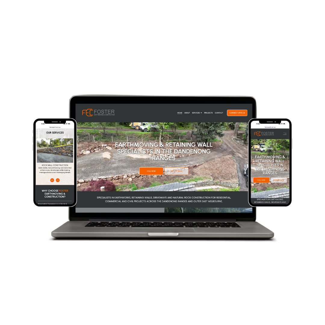 foster earthmoving website design