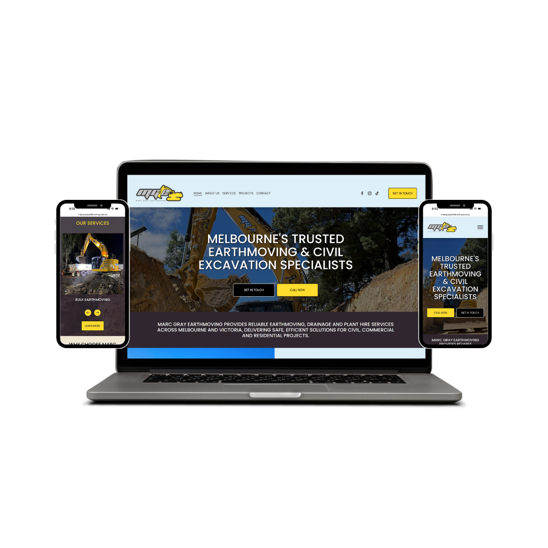 MARC GRAY EARTHMOVING WEBSITE DESIGN