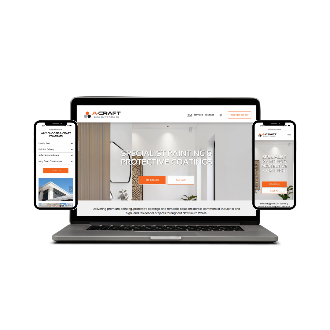 A-craft coatings website design