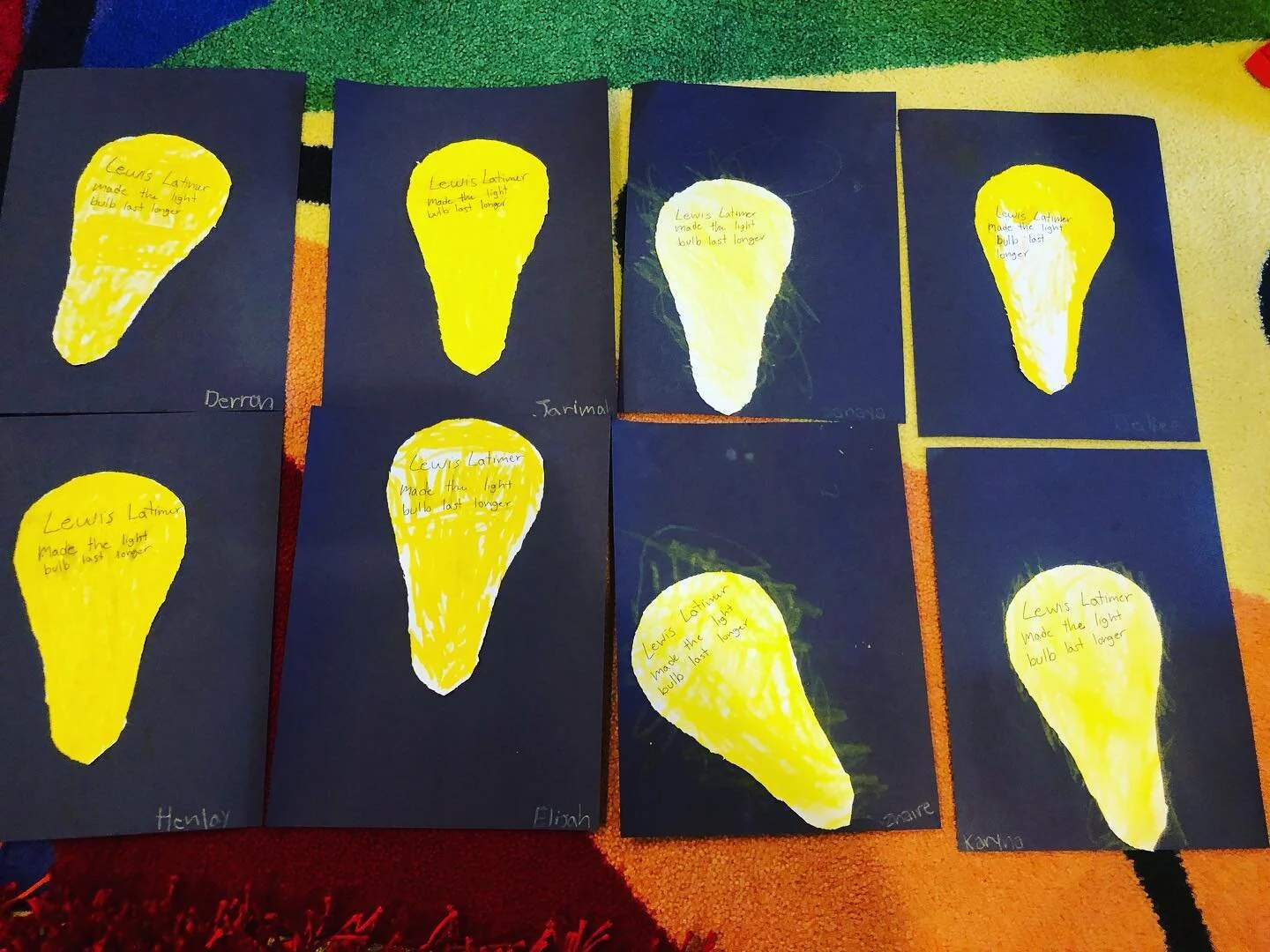 Lewis Latimer improved the light bulb by making it last longer !  #blackhistorymonth  #blackinventors #changingtheworldonechildatatime  #changingtheworld1childatatime  #familychildcare  #earlylearnıng