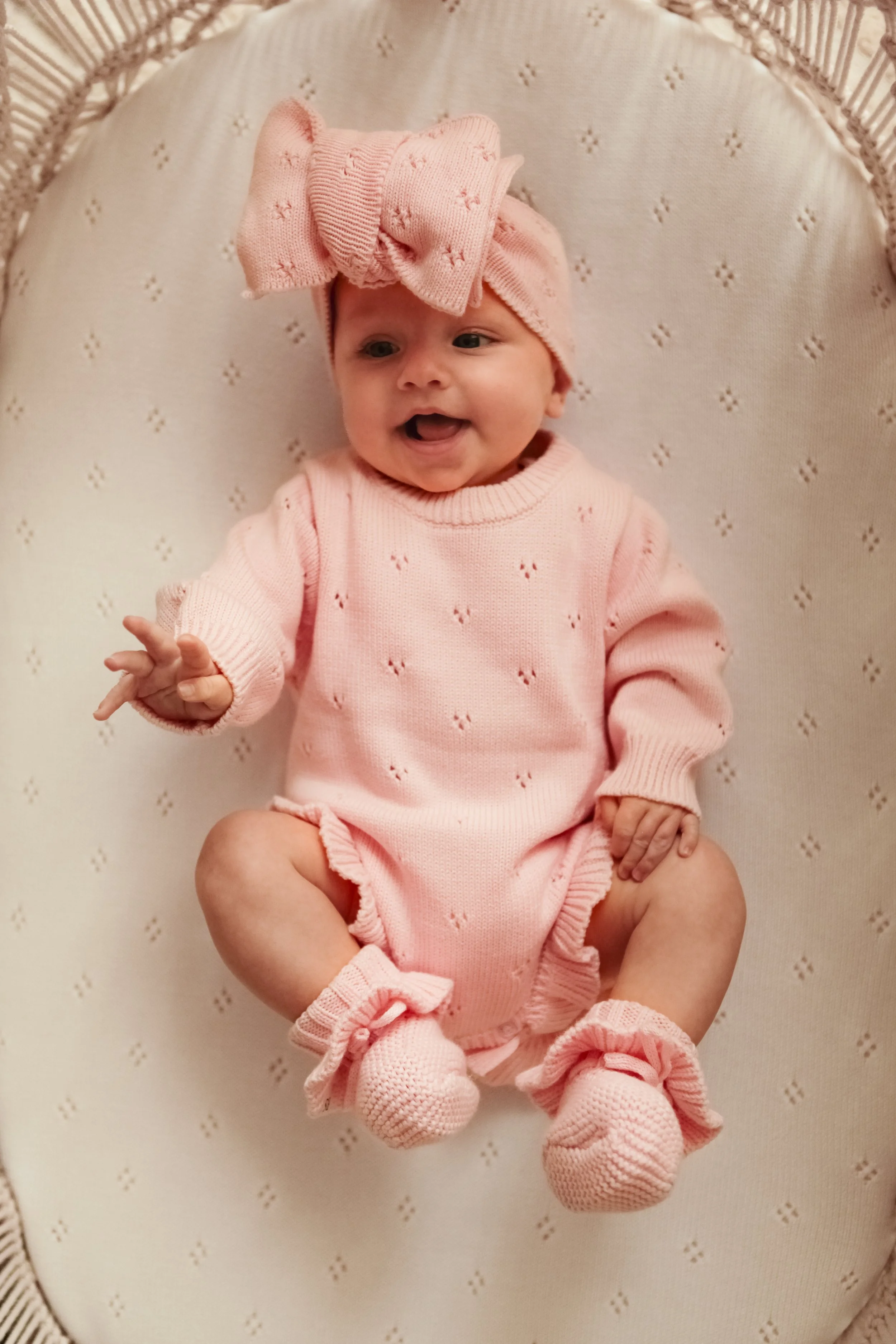 Lily Frill Romper  - Peony