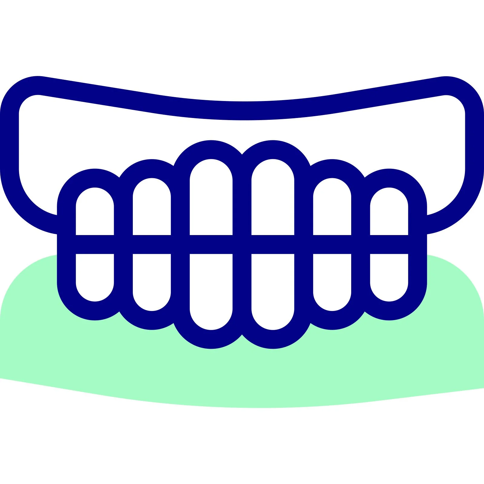 Fixed dental bridge for replacing missing teeth