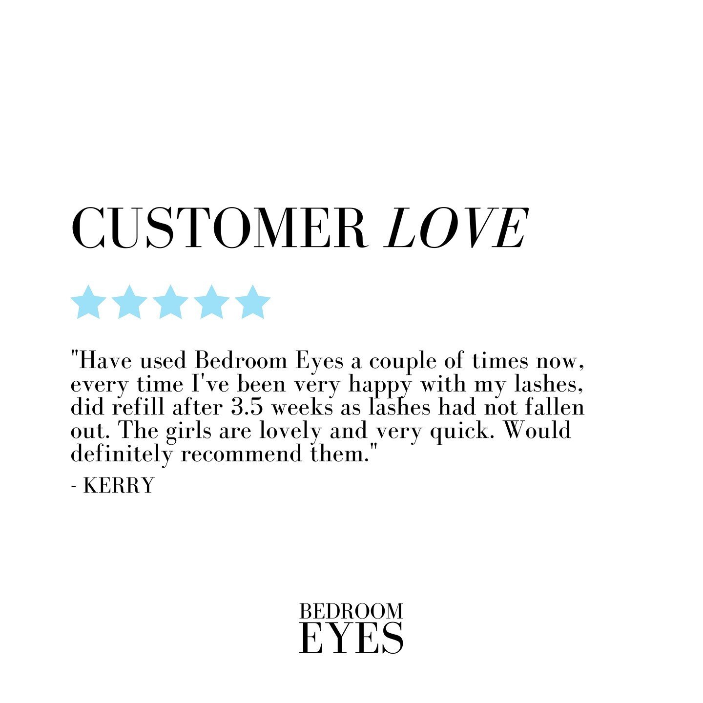 ⭐⭐⭐⭐⭐⁠
⁠
LOVE hearing feedback from our beautiful clients. Thanks for leaving us a lovely review, Kerry!⁠
⁠
Please feel free to leave us a review on Facebook or Google if you've visited us before, we'd love to hear what you thought of your Bedroom Ey