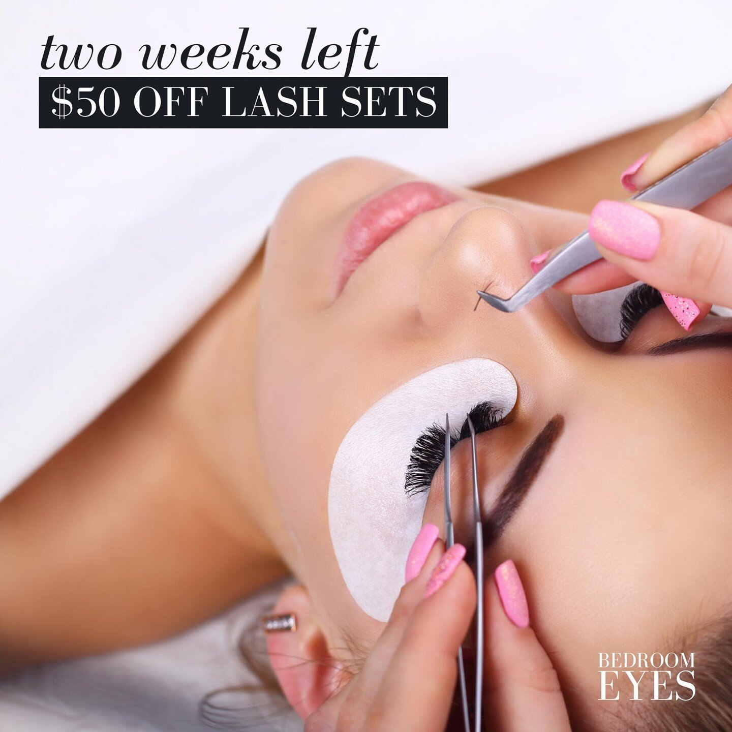 TWO WEEKS LEFT ✨ If you want to take advantage of our March lash promo, you have two weeks left to book in.⁠
⁠
Incase you missed it, we're taking $50 off all FULL lash sets until 31 March 2021. Not available in conjunction with any other Bedroom Eyes