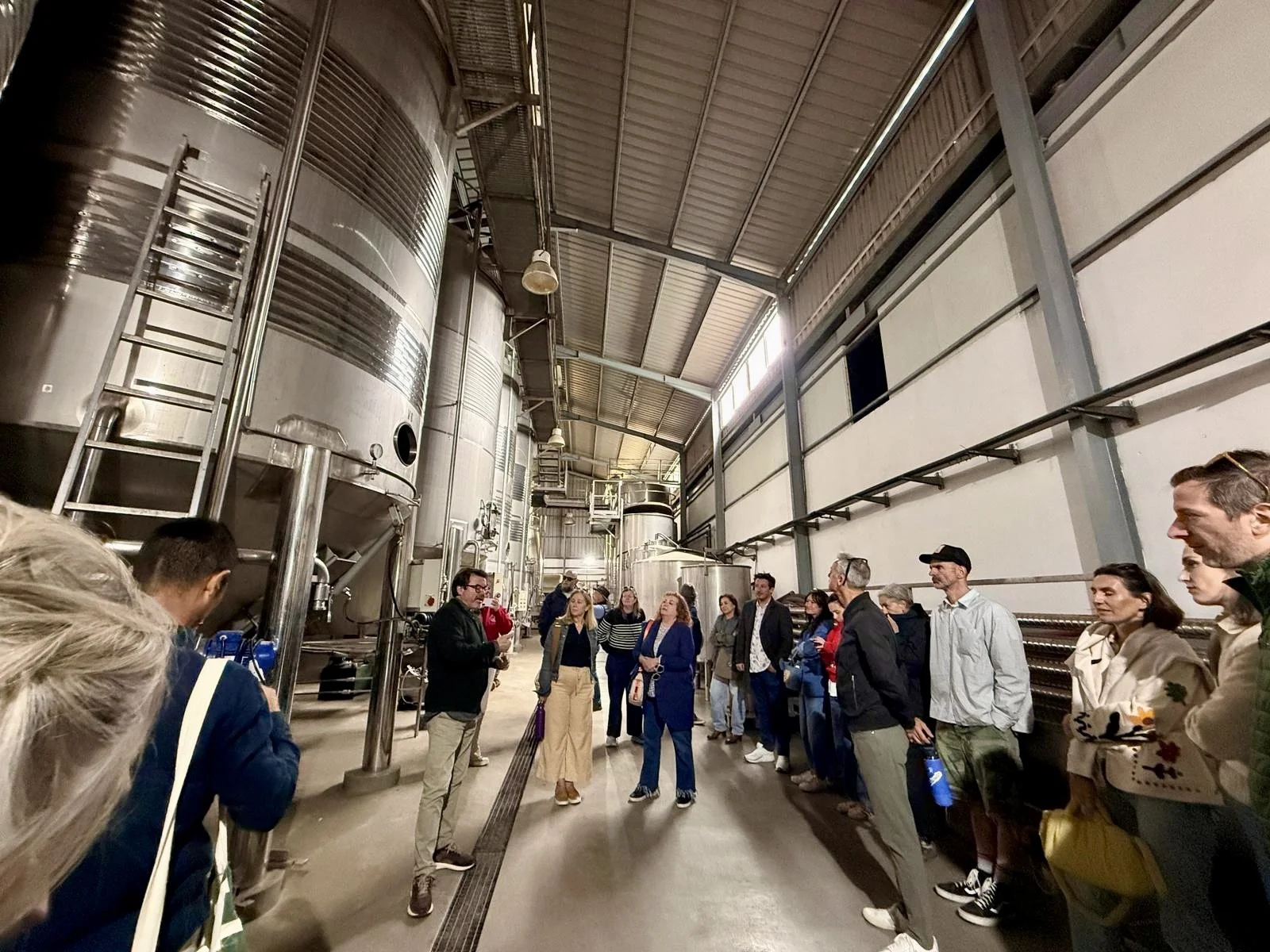 Encantada World expat social event in Requena, Spain — clients enjoying a day of wine tasting and local cuisine.