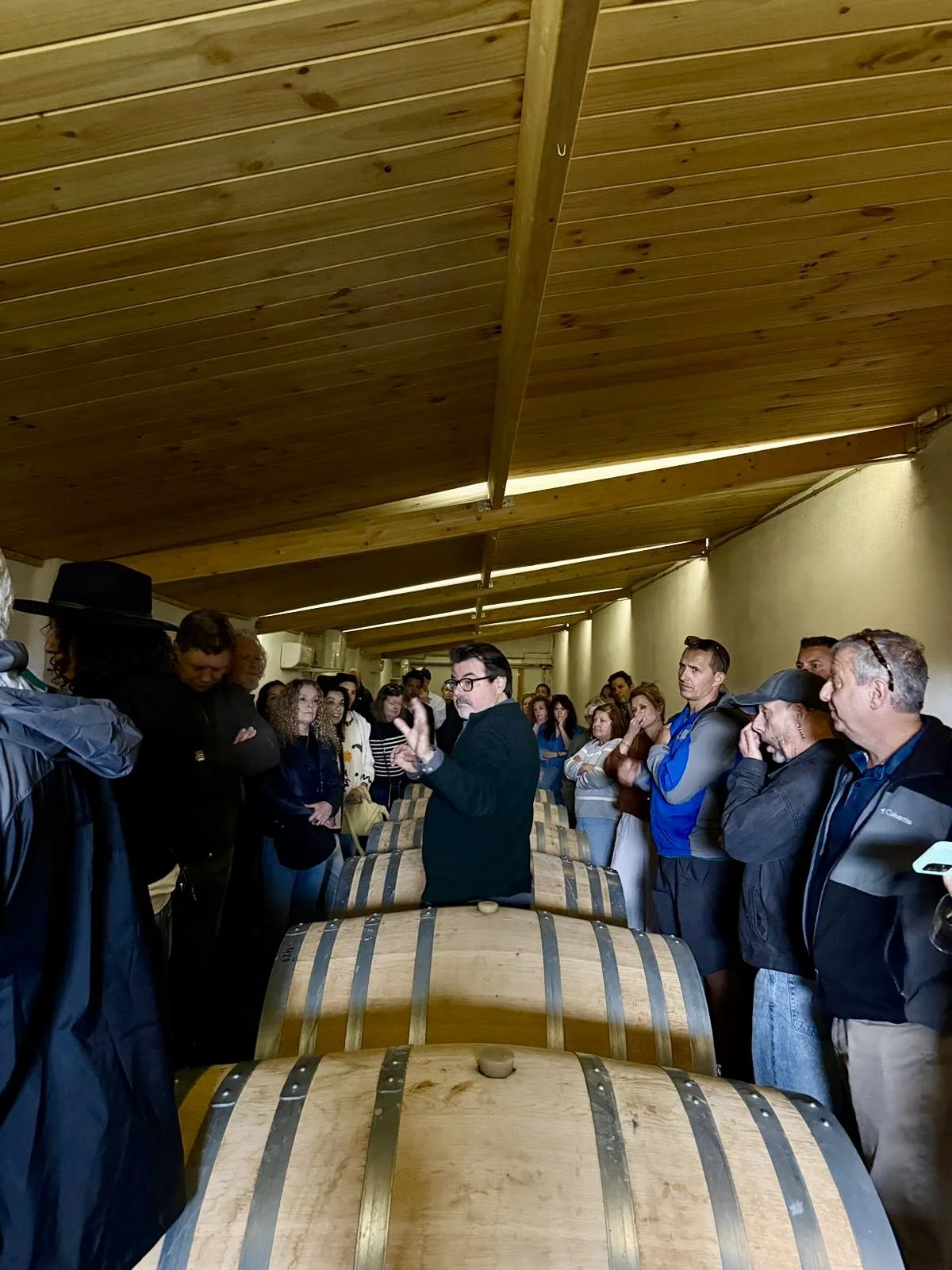 Encantada World expat social event in Requena, Spain — clients enjoying a day of wine tasting and local cuisine.