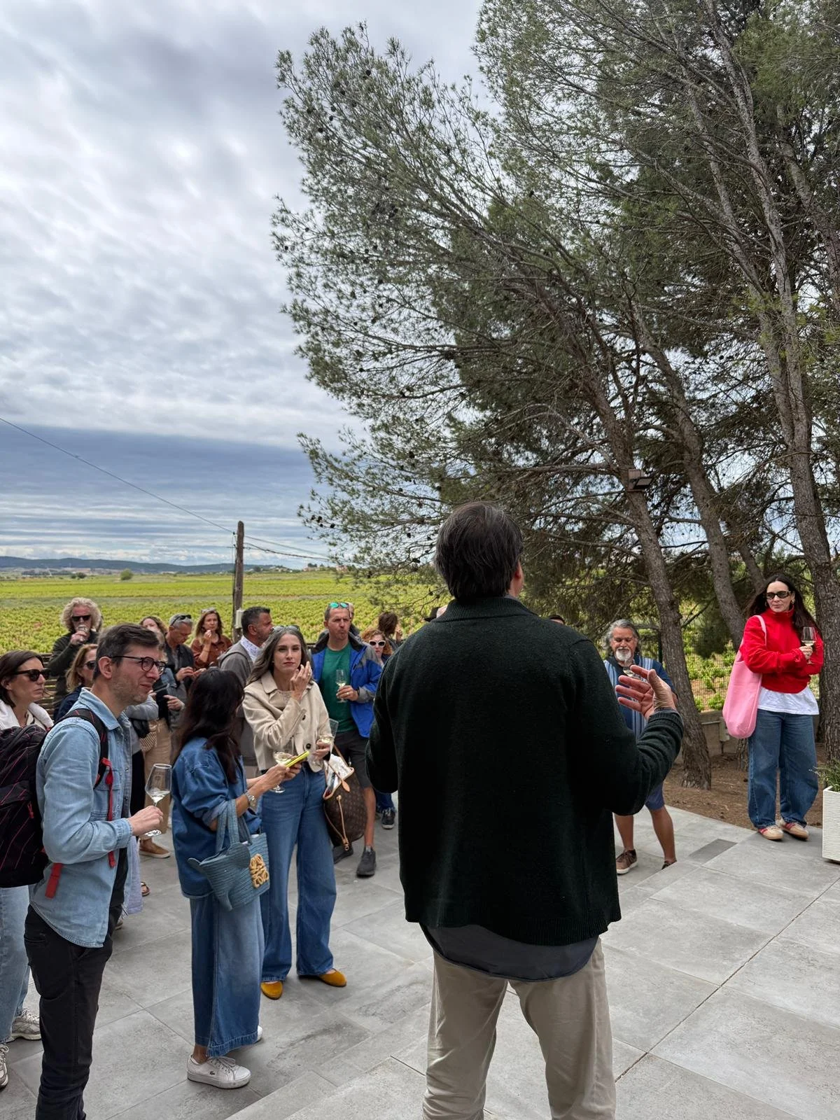 Encantada World expat social event in Requena, Spain — clients enjoying a day of wine tasting and local cuisine.