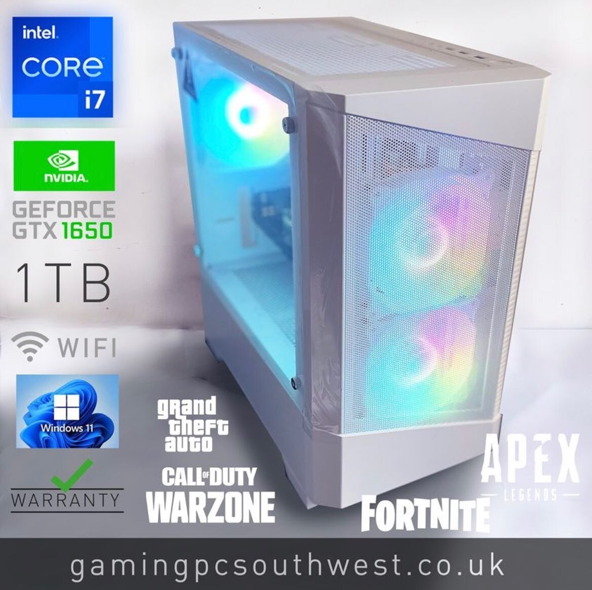 Fast Gaming PC with i7 @ 4GHZ Nvidia 1650GPU 1TB Storage .
Just &pound;334