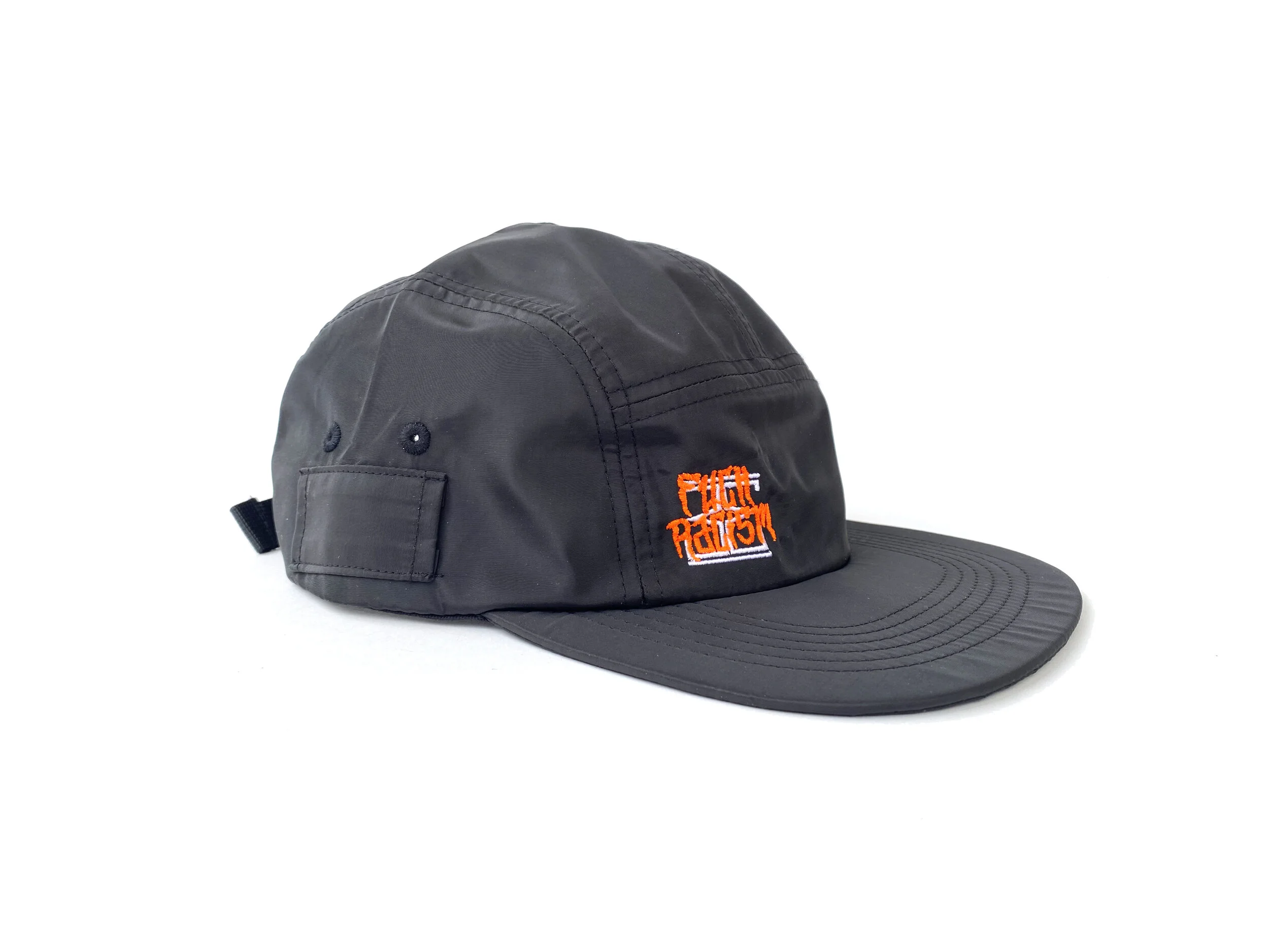 fuck racism five panel unstructured camper cap with carpenters