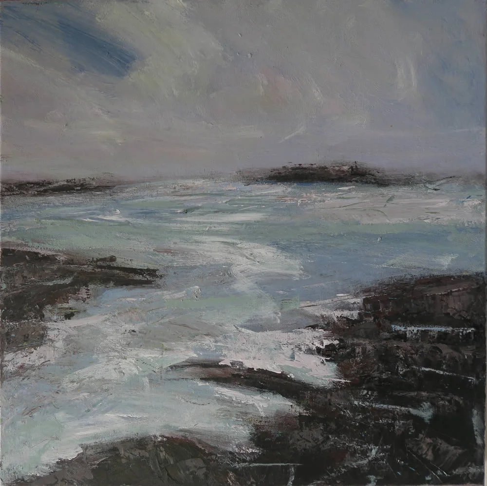 Autumn Sea I: One of the  plein air paintings I made during the course with Paul Wadsworth.