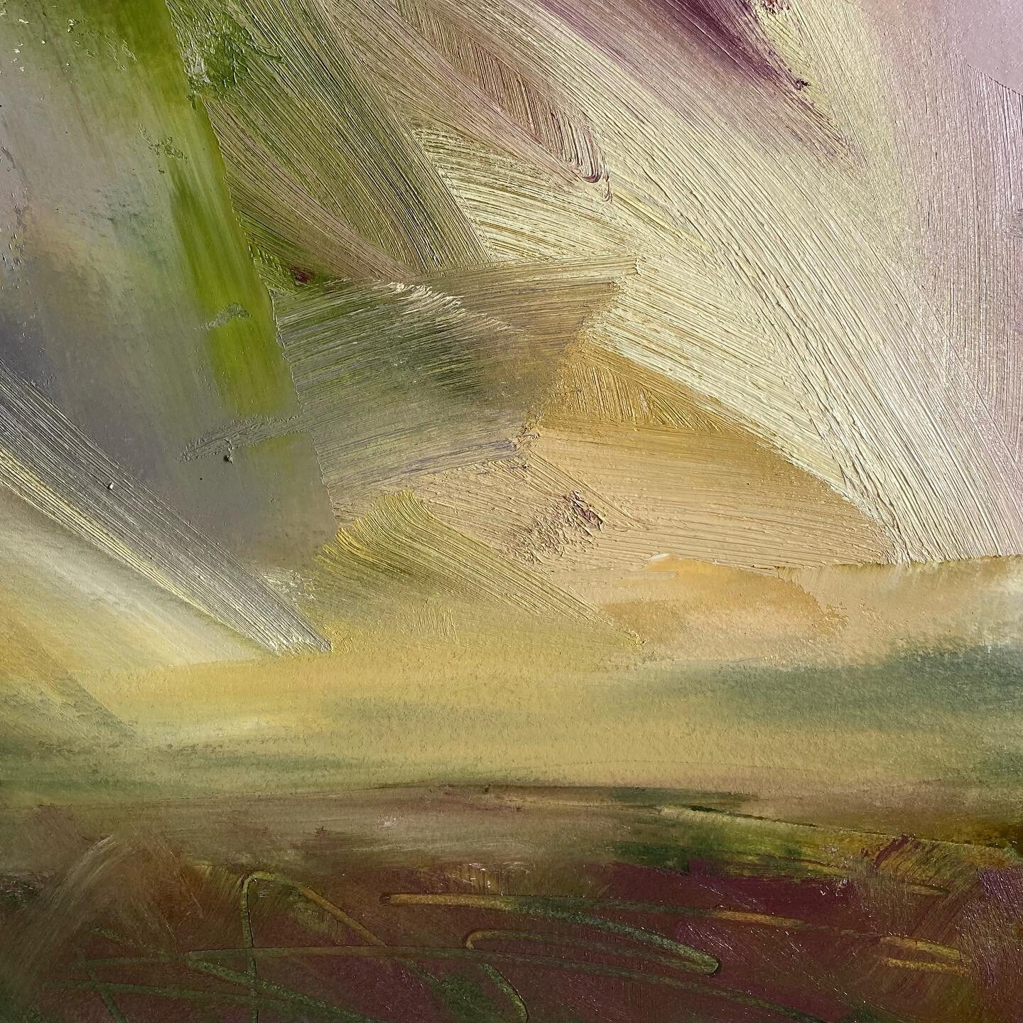 We are into the school summer holidays here, so not much studio time to be had for the next few weeks. This week I managed just one painting session where I worked on some little oil sketches. I think the colours of the Pembrokeshire landscape, with 