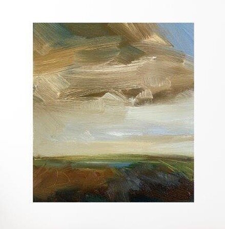 Please can you help me? I know that many of you are away on holiday or having a social media summer break, but if you are there, I'd love to hear from you... I'm thinking of entering a couple of these oil on paper skyscapes for an open exhibition, bu