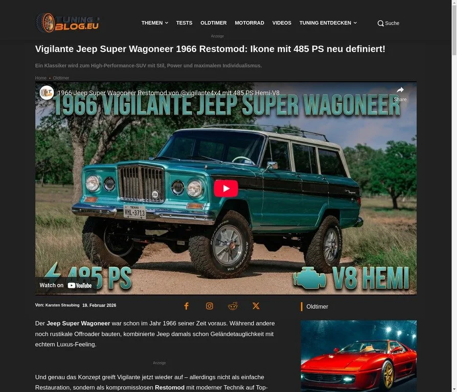 1966 Vigilante Jeep Super Wagoneer