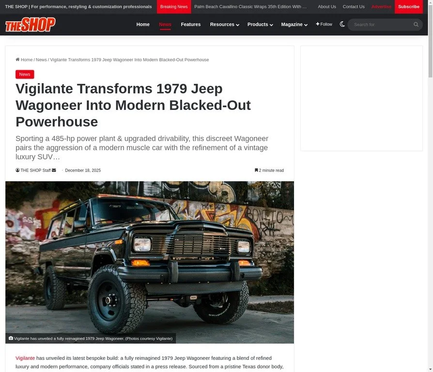 Vigilante Transforms 1979 Jeep Wagoneer Into Modern Blacked-Out Powerhouse