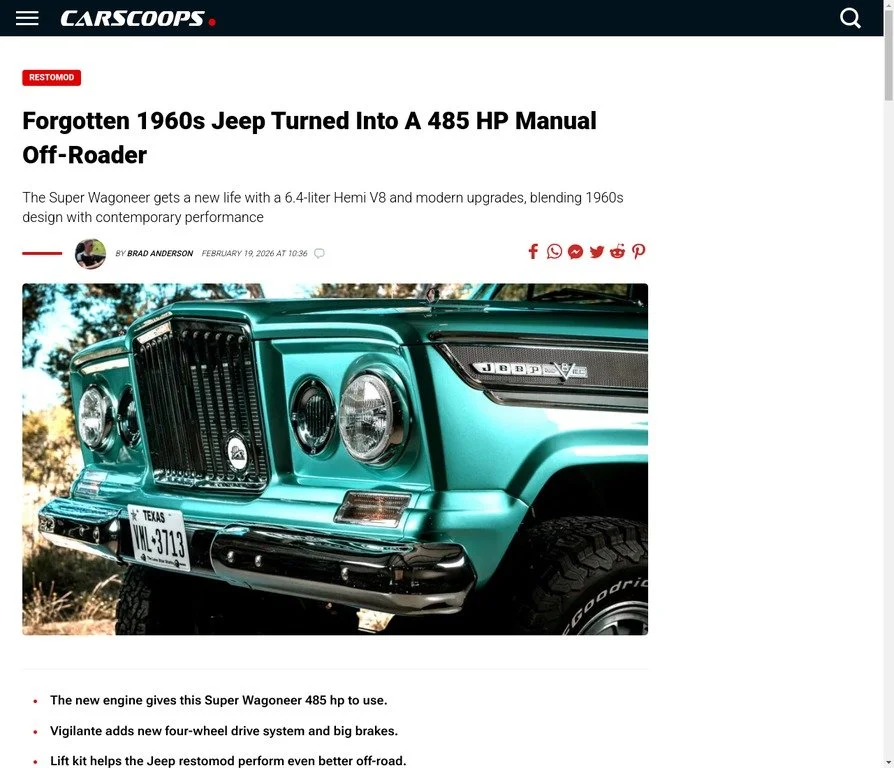 Forbotten 1960s Jeep Turned inot A 485HP Manual