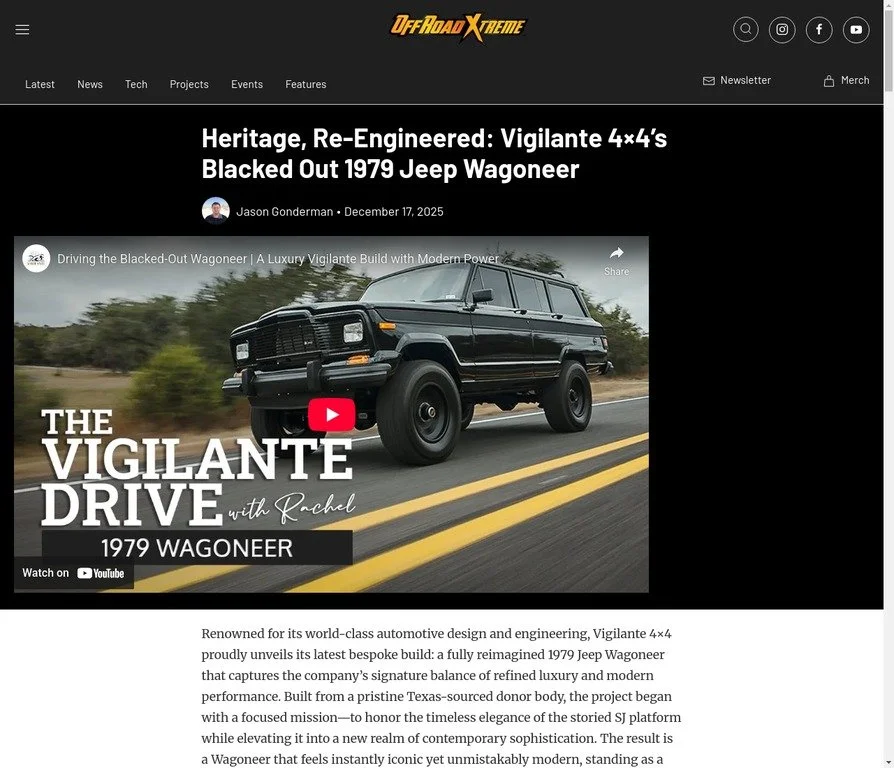 Heritage, Re-Engineered: Vigilante 4×4’s Blacked Out 1979 Jeep Wagoneer