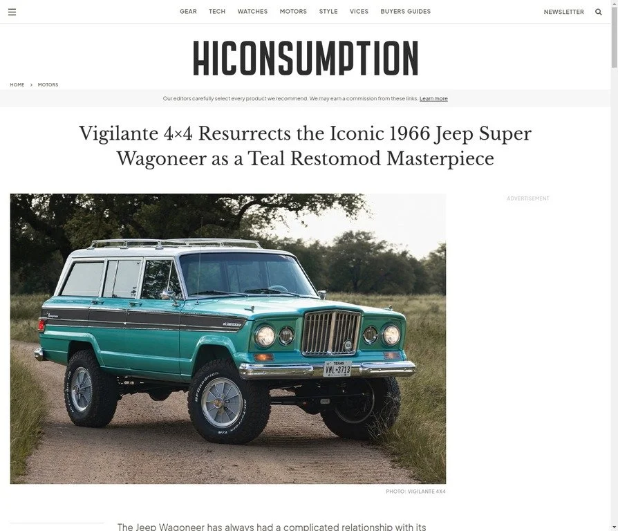 Vigilante 4x4 Resurrects the Iconic 1966 Jeep Super Wagoneer as a Teal Resotomod Masterpiece