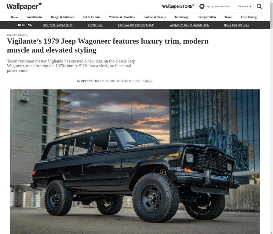 Vigilante’s 1979 Jeep Wagoneer features luxury trim, modern muscle and elevated styling
