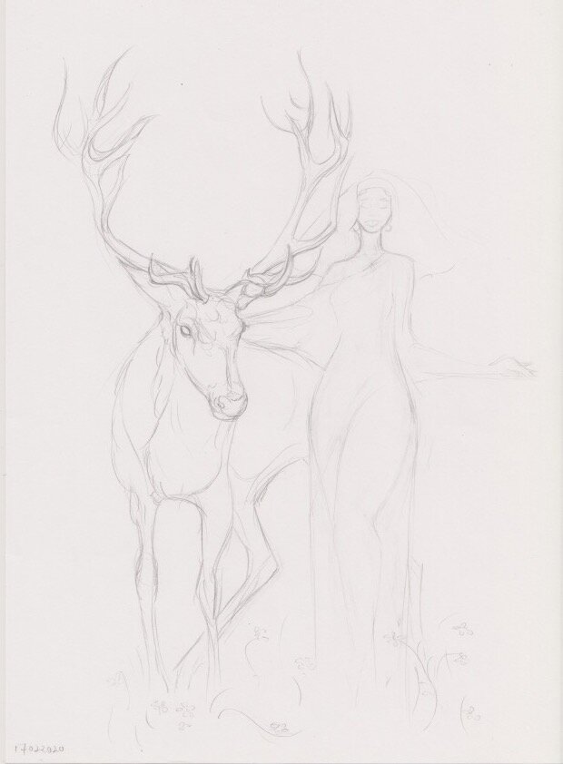 Printemps/Spring Wonder, Sketch, 2020