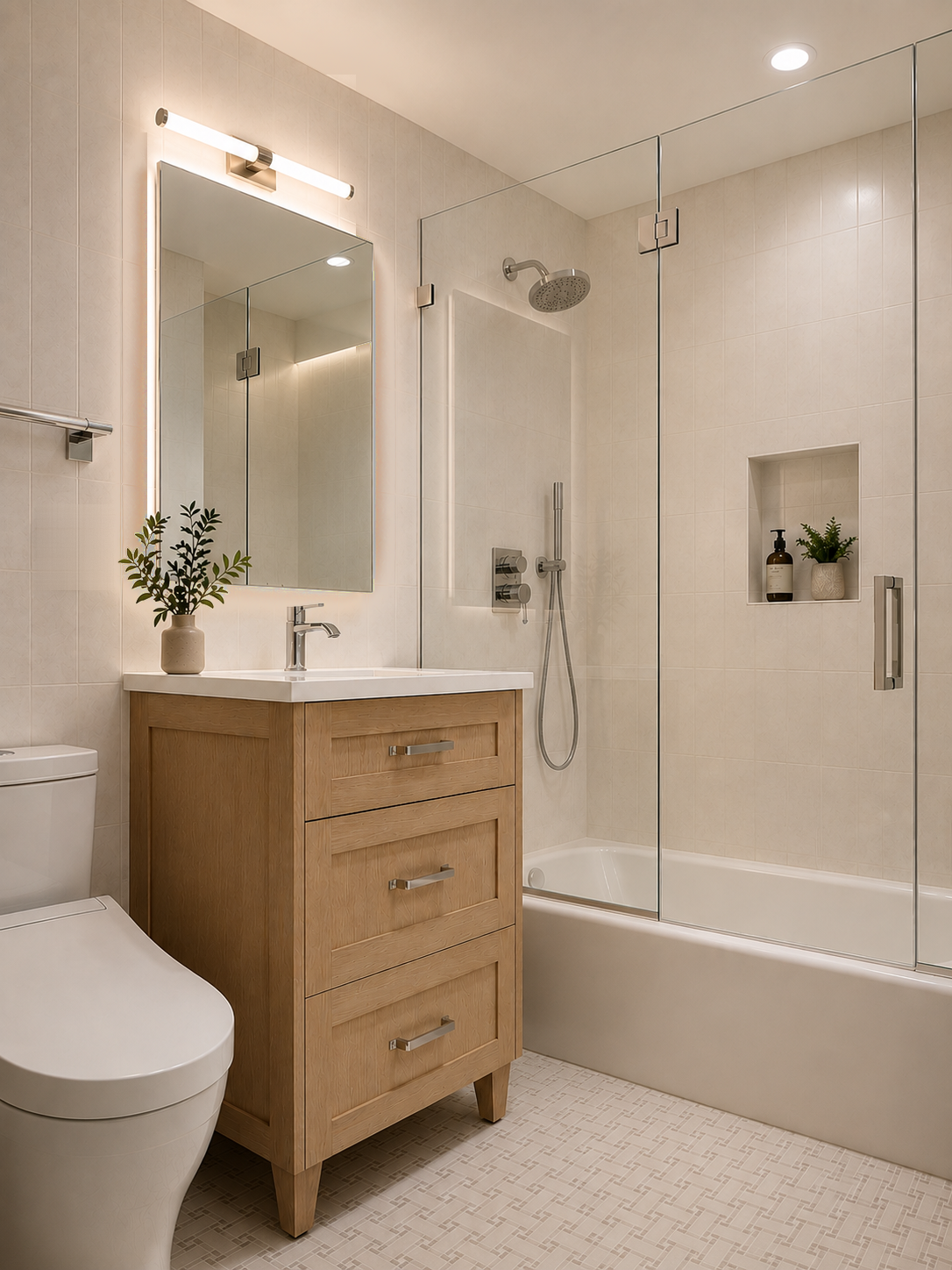 Upper West Side Bathroom Designed by RI ARHITECTURE