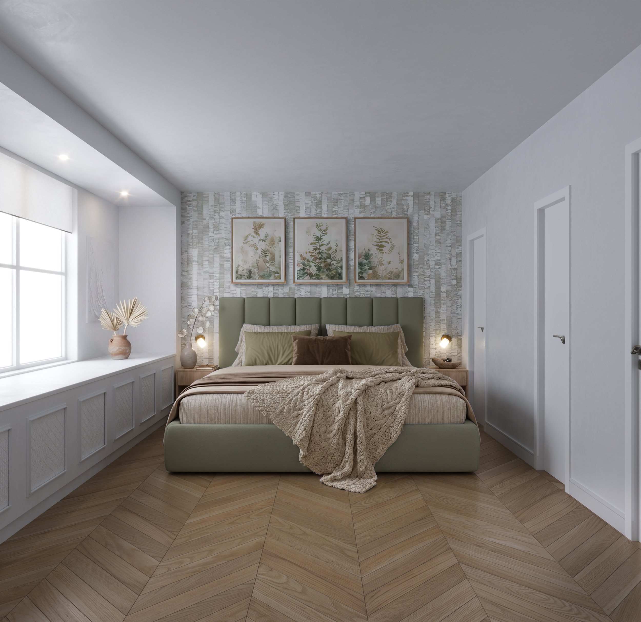 Primary Bedroom Design by RIA, Upper West Side, New York
