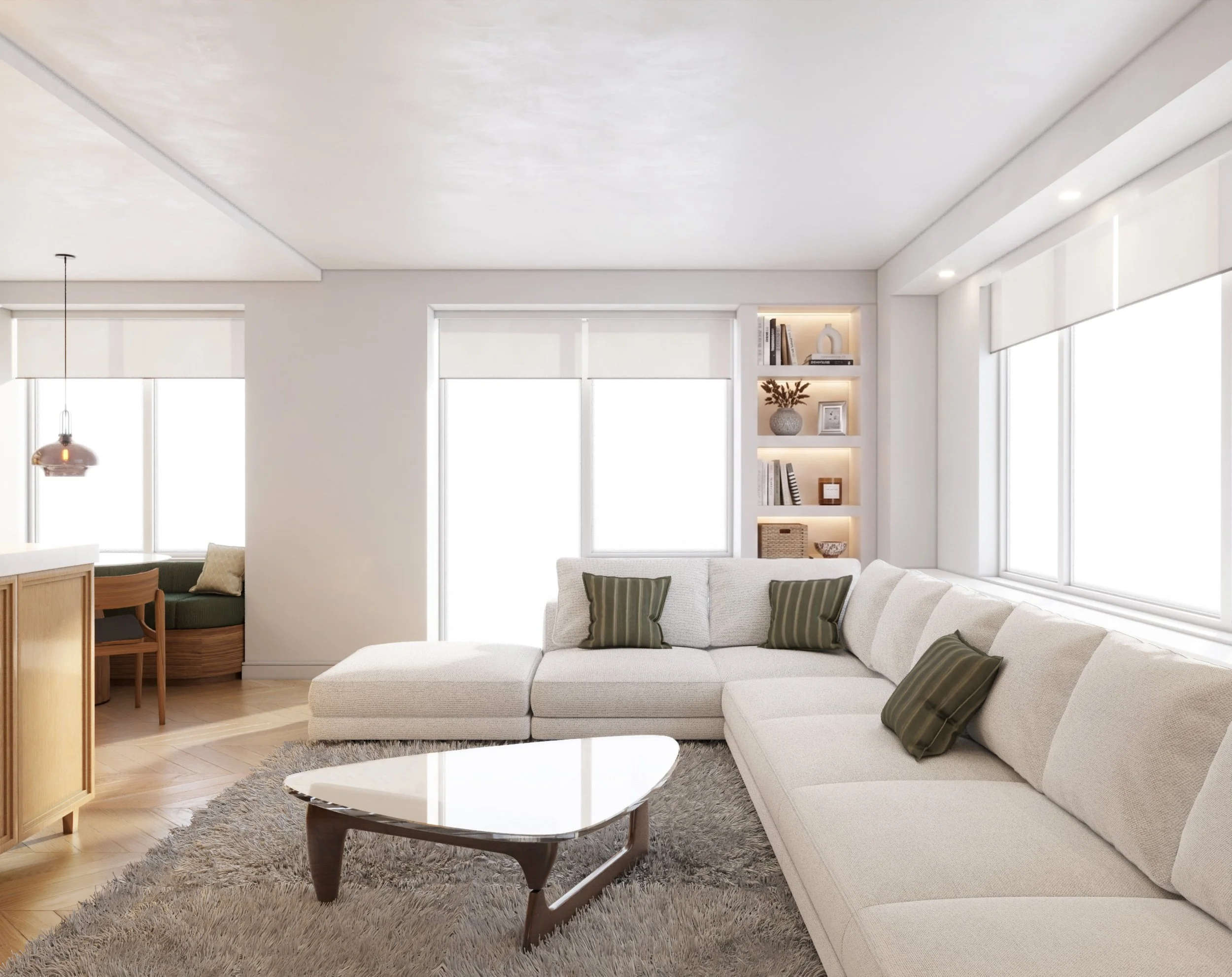 Open plan living room and kitchen renovation designed by RI Architecture | RIA, New York City