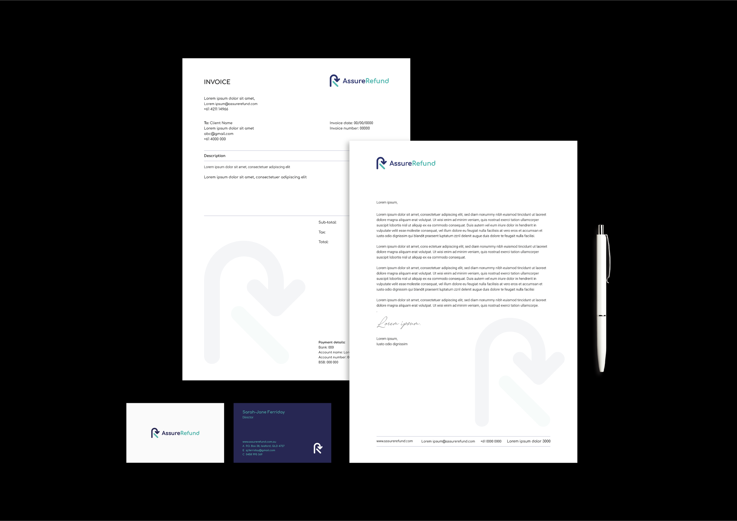 Assure Refund: brand identity