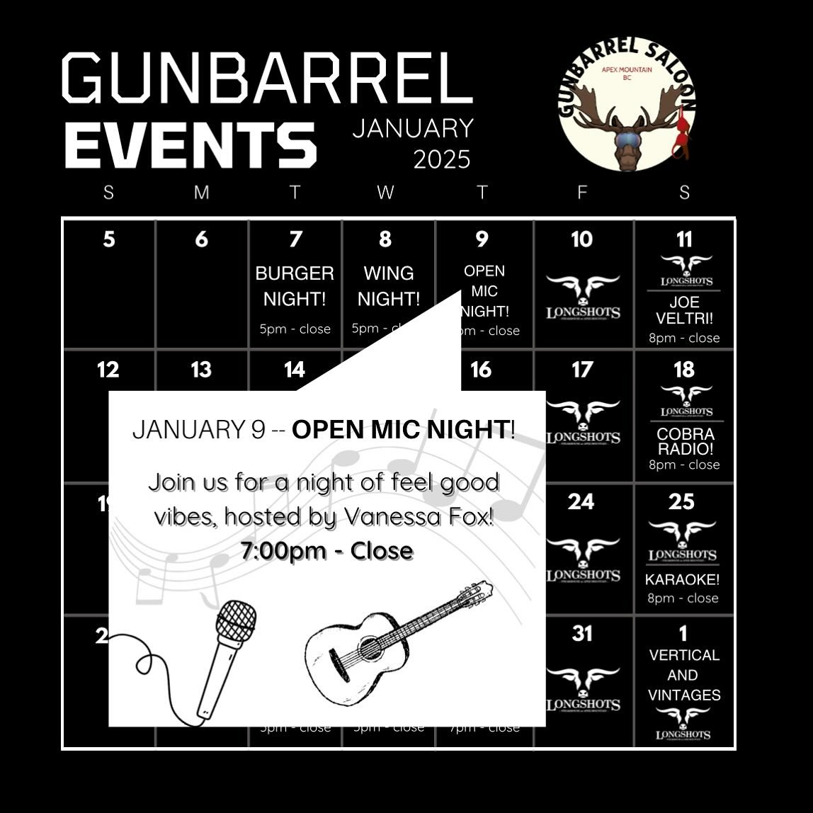 Get ready for an awesome night of feel good vibes and a wide range of talent with Open Mic Night, hosted by Vanessa Fox! 🎤🎸🎹
