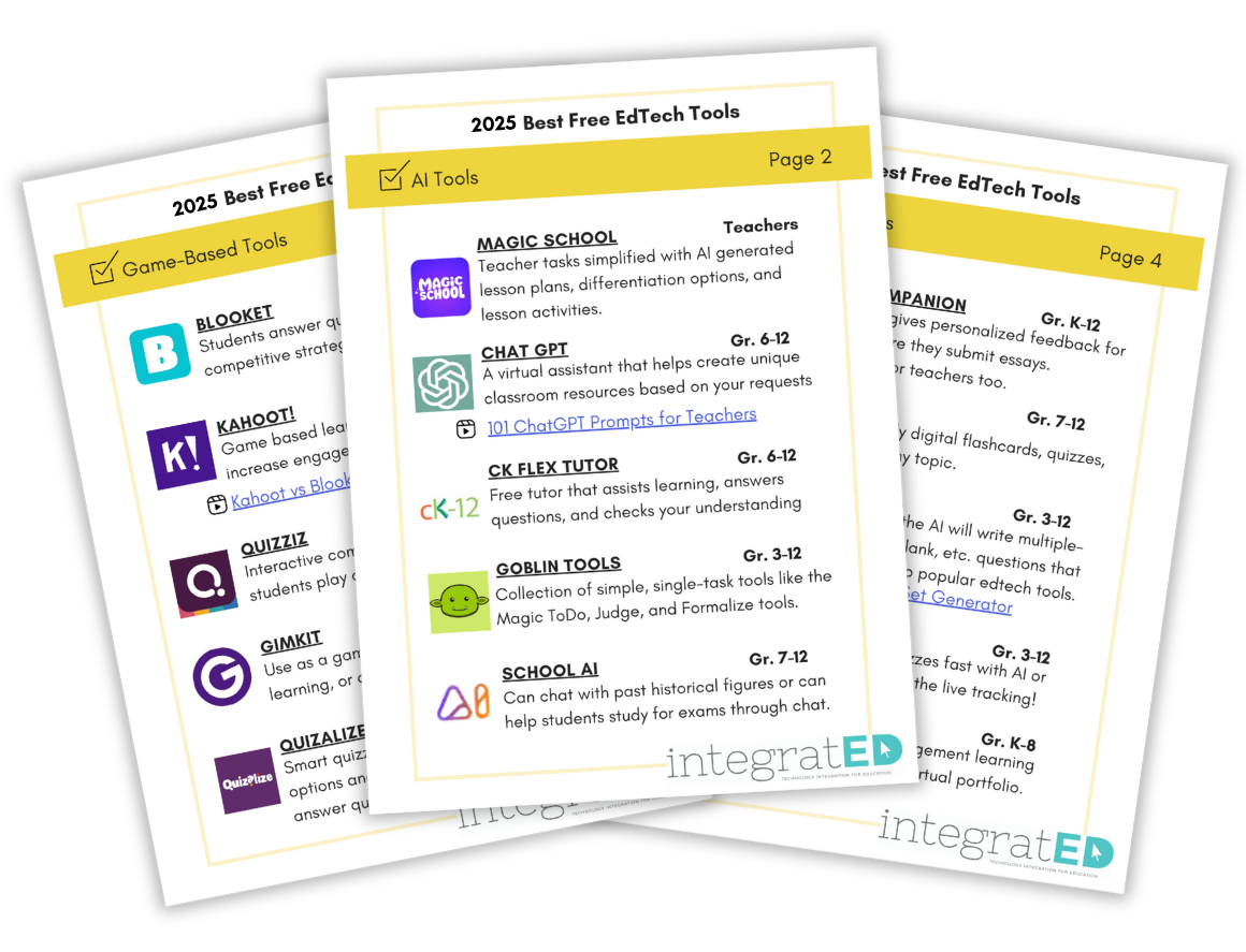 EdTech Tools — IntegratED Teacher