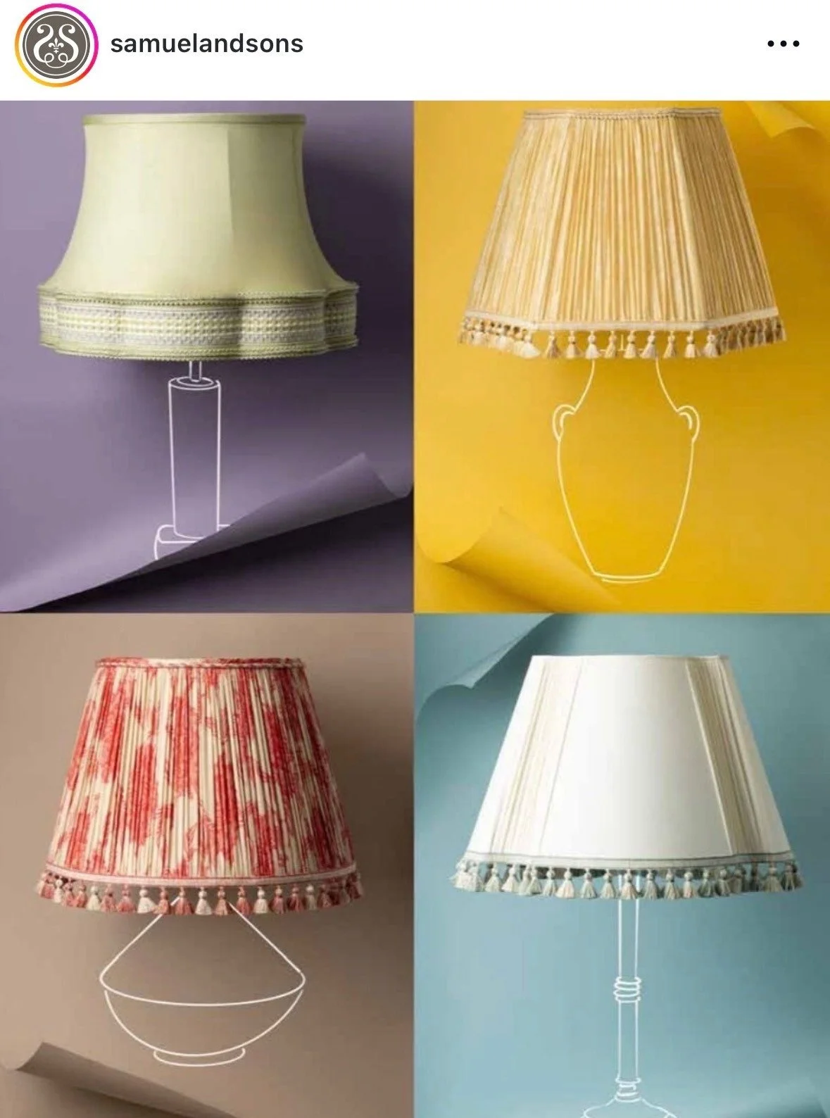 Pleated, tasseled, trimmed to perfection!

The right lampshade doesn't just light a room... it finishes it. 

We are obsessed with these beauties with finishes by @samuelandsons.

Come in and let's talk about what your lamps have been missing.

Downt