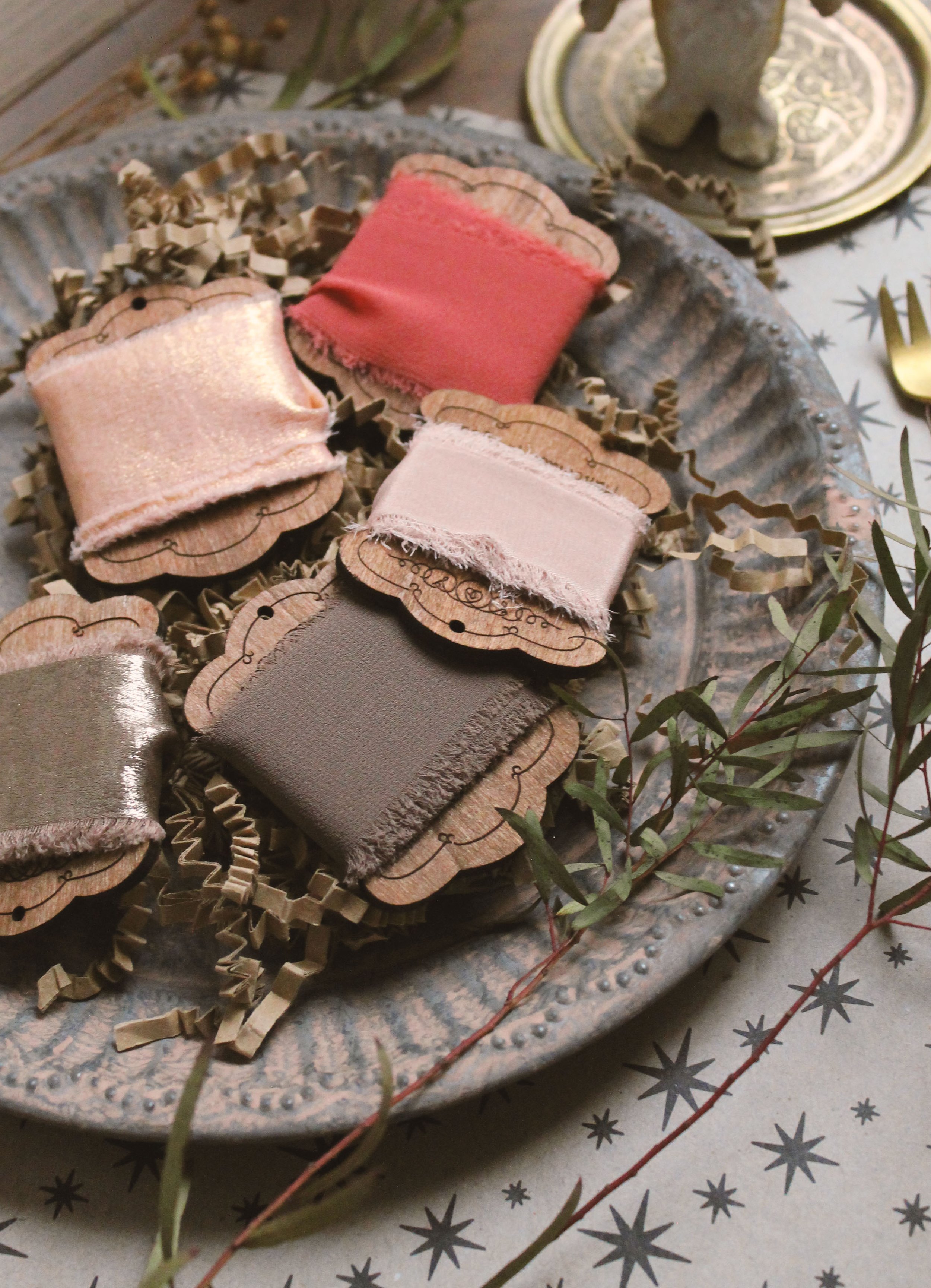 Torn Edged Ribbon Card