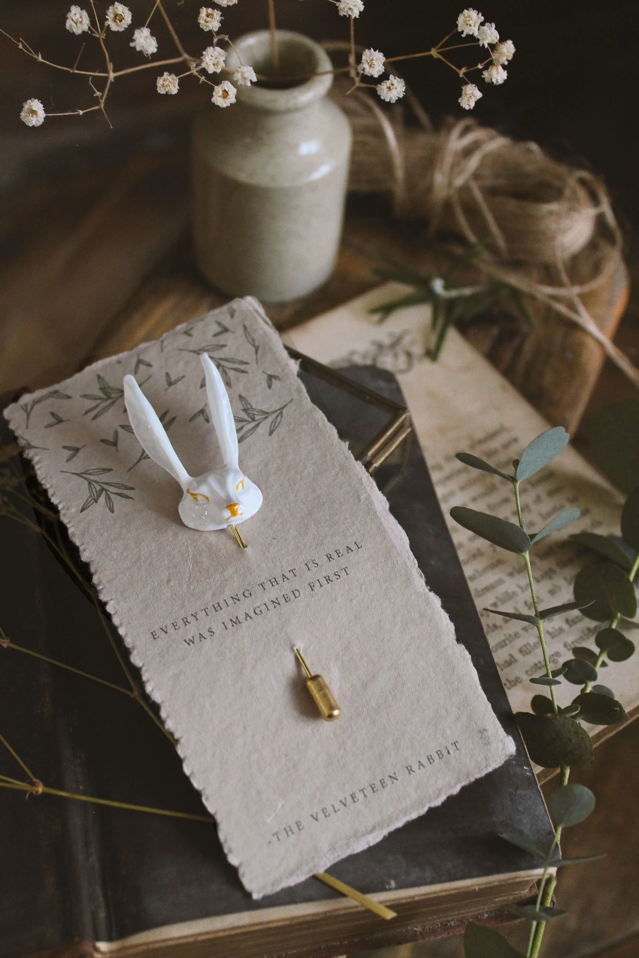Ceramic Hare Pin