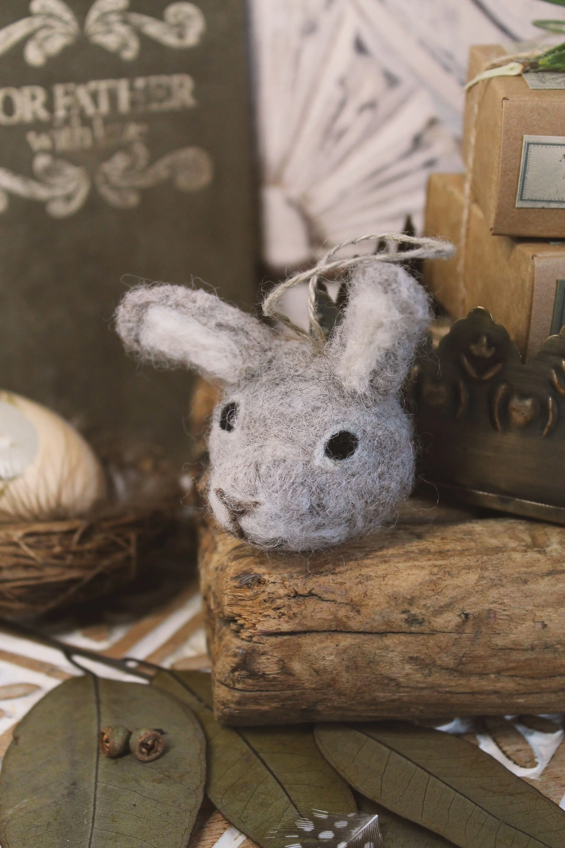 Felted Hare Decoration
