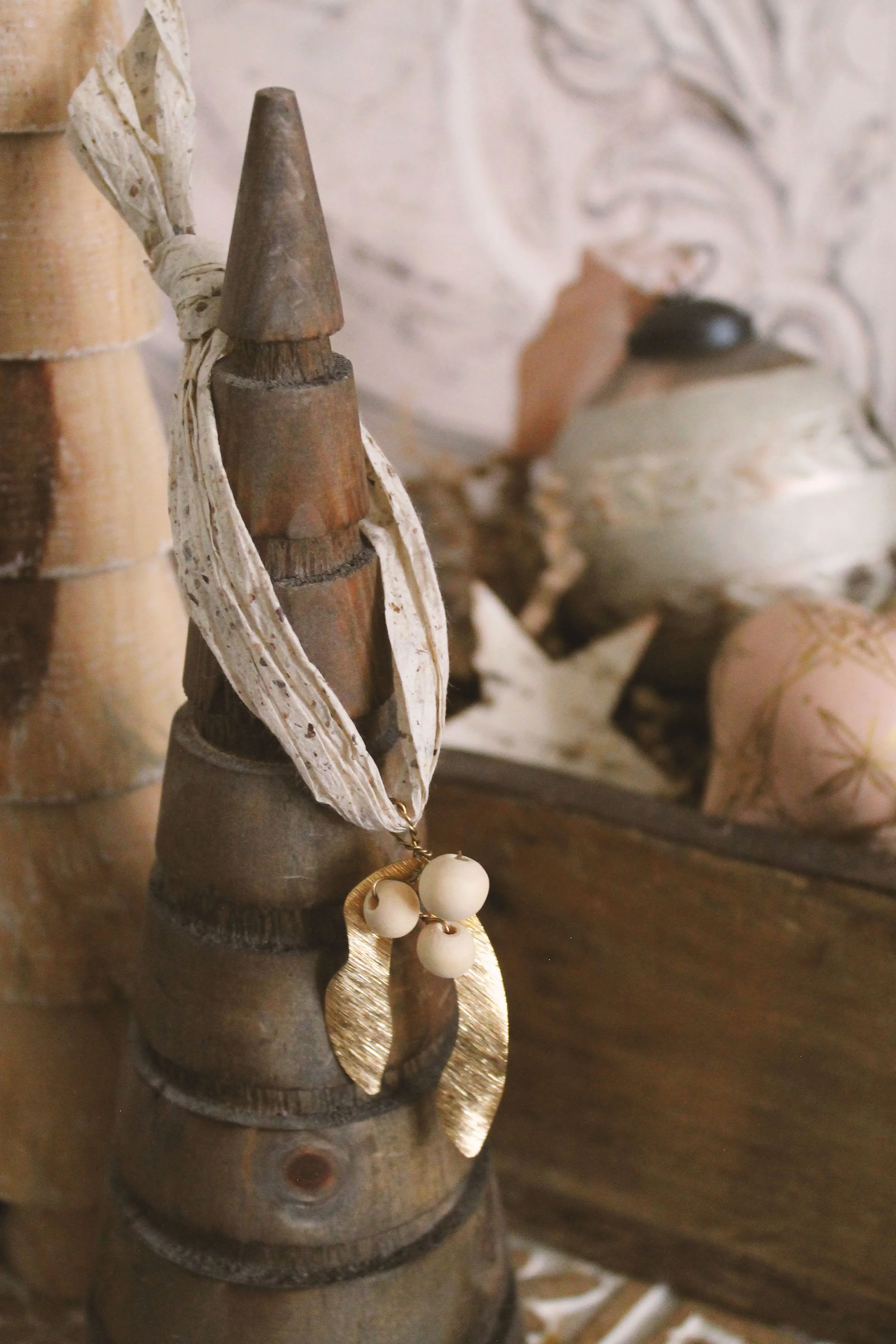 Brass Mistletoe Ornament