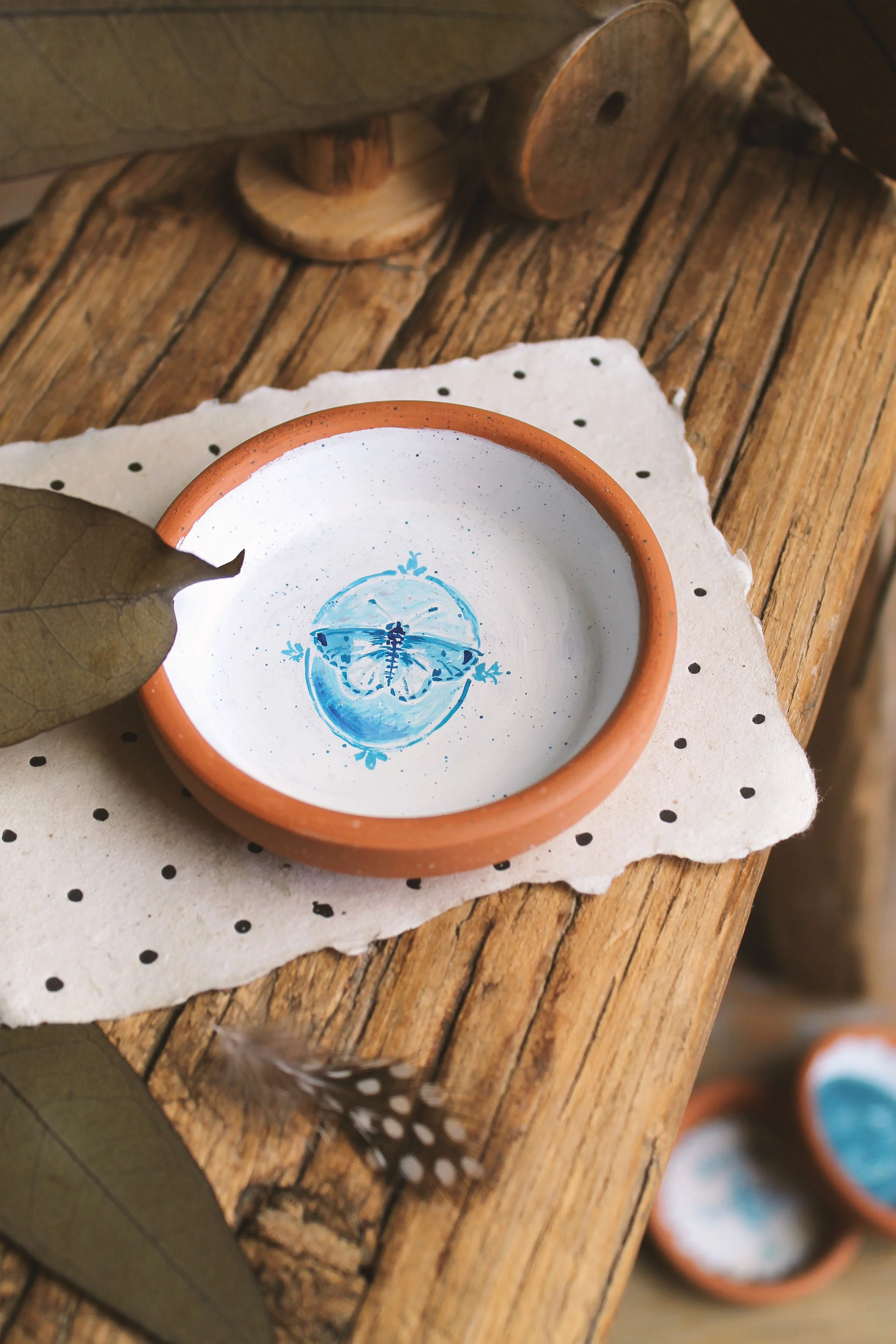Mini Butterfly Terracotta Dish