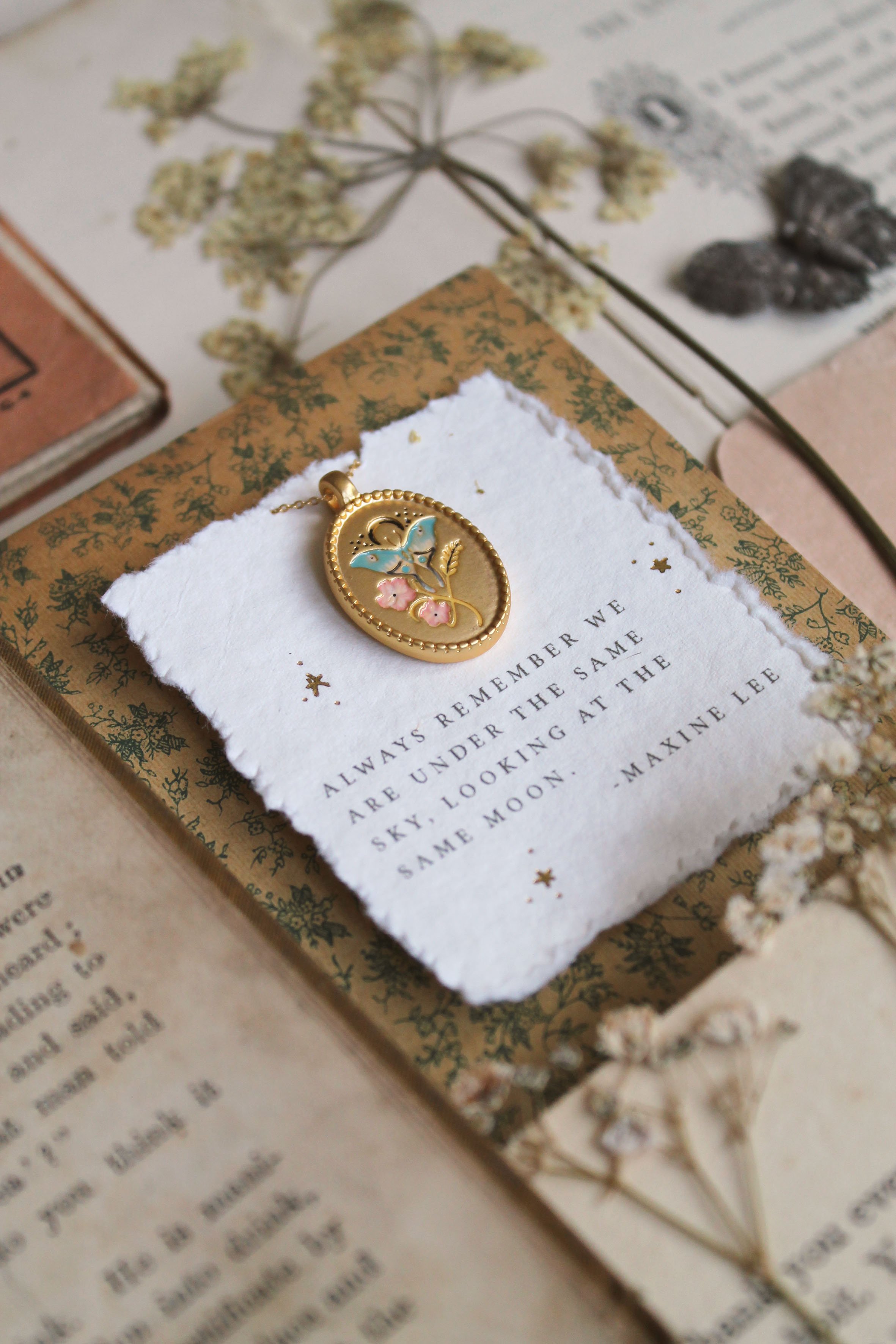 Luna Moth Necklace by Fable