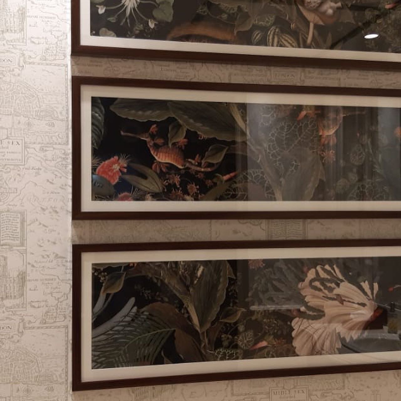 Great use of the extra left over Moooi extinct animals #wallpaper framed and used in the bathroom as artwork by @interworldfurnishings @artewalls 

@archdigestindia @archdigest @homejournal @luxecodemagazine @elledecorindia @elledecorationuk @betteri