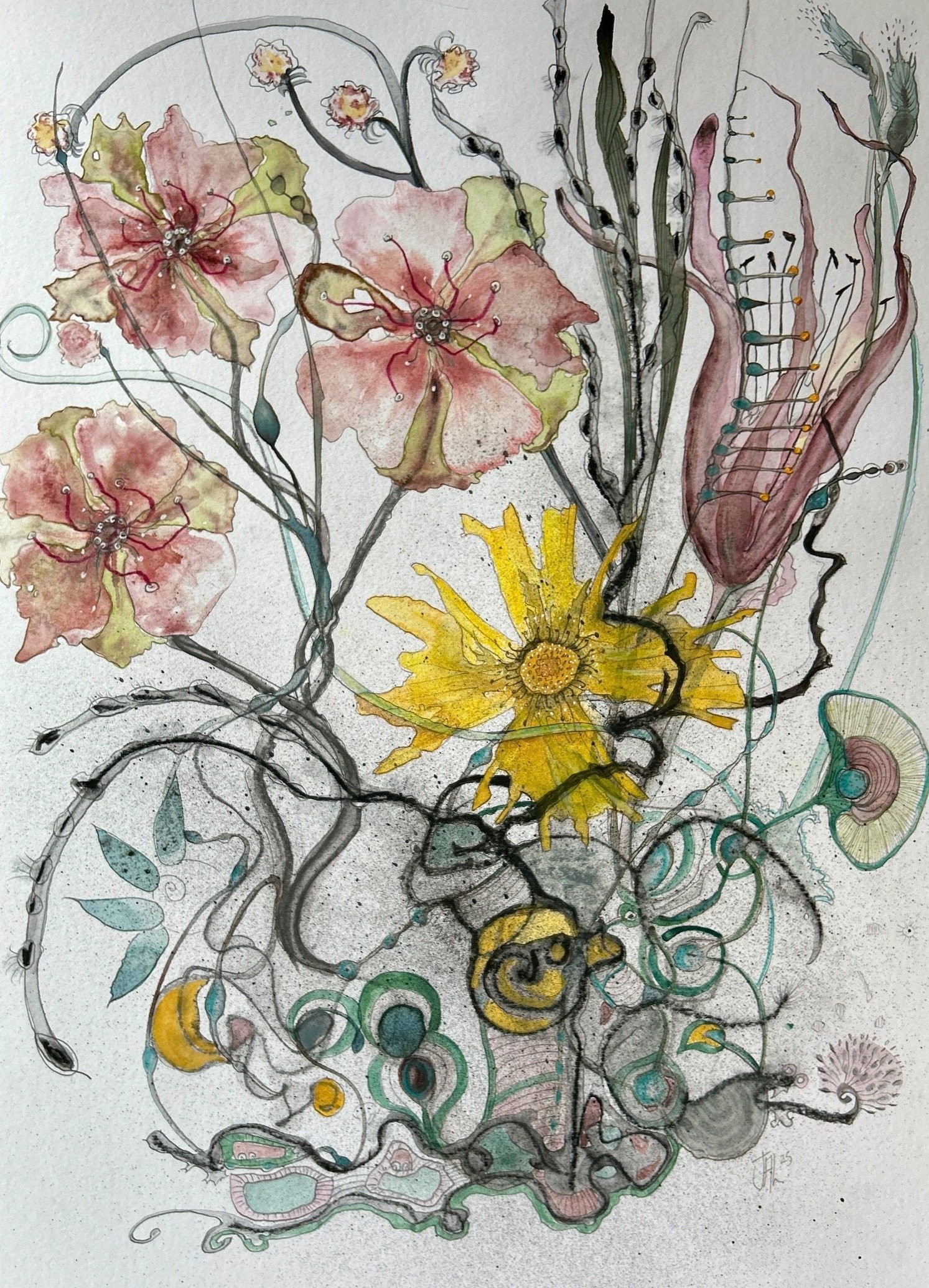 Pollen Is High, Watercolour on 300g 297 x 420mm Paper