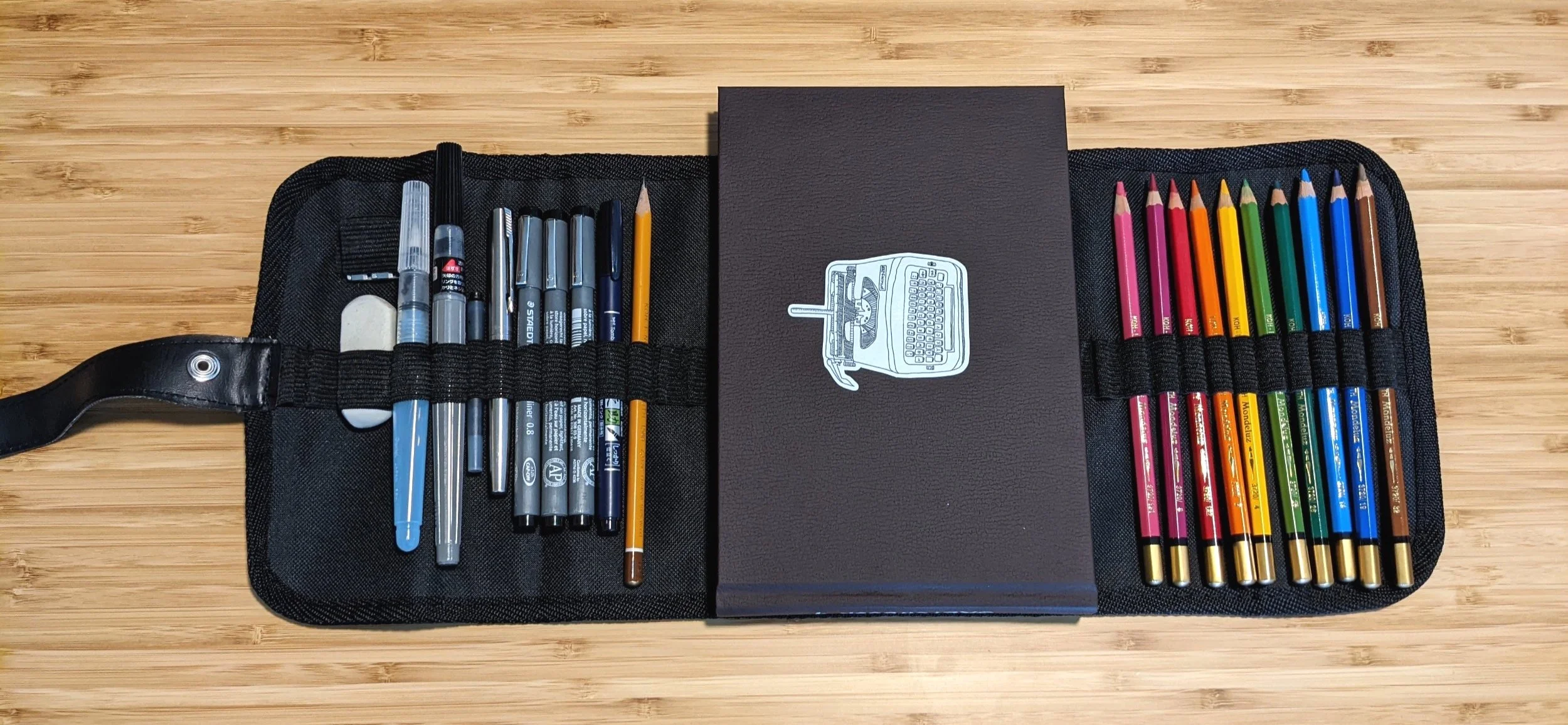 The art supplies I bring with me while traveling