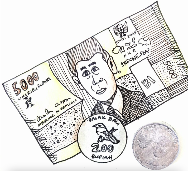 Drawing Indonesia: local currency